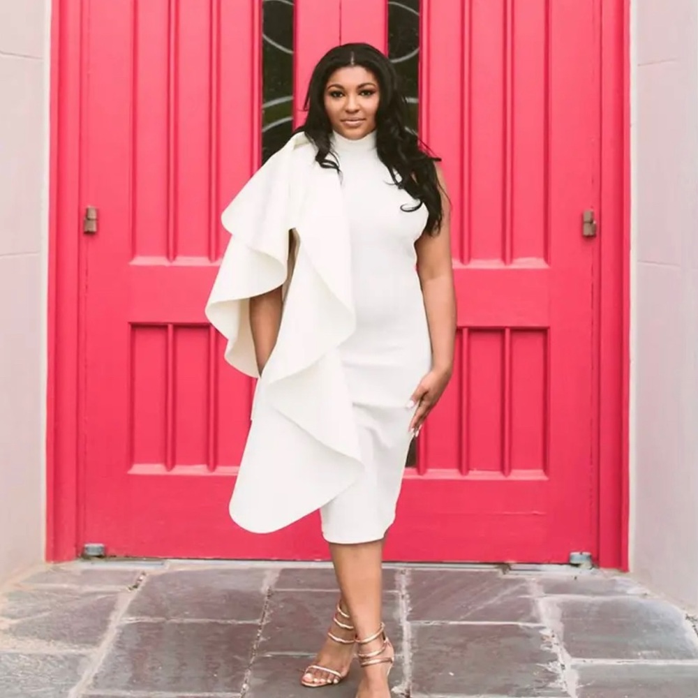Ruffle MIDI Dress